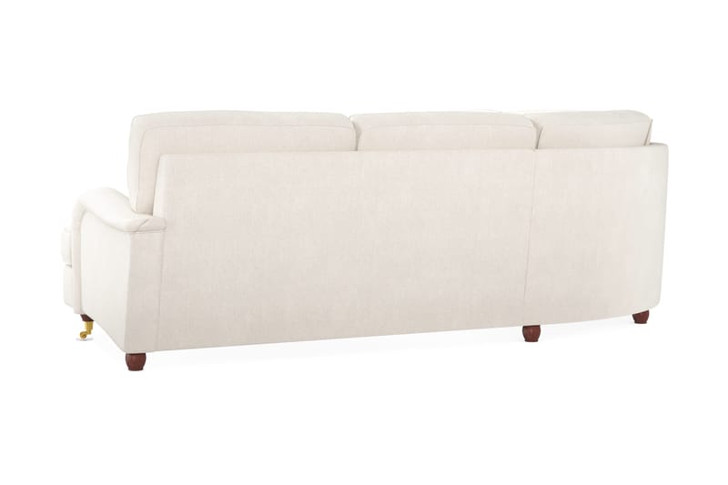 Howard Lyx 6-seters Venstrevendt L-formet Hjørnesofa i Fløyel - Kremhvit - Møbler - Sofaer - Howard sofa