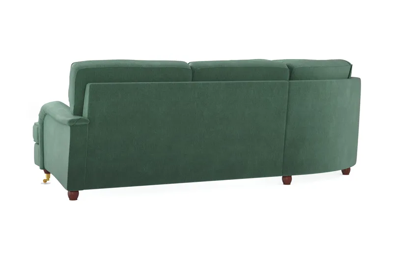 Howard Lyx 6-seters Venstrevendt L-formet Hjørnesofa i Fløyel - Mørk grønn - Møbler - Sofaer - Howard sofa