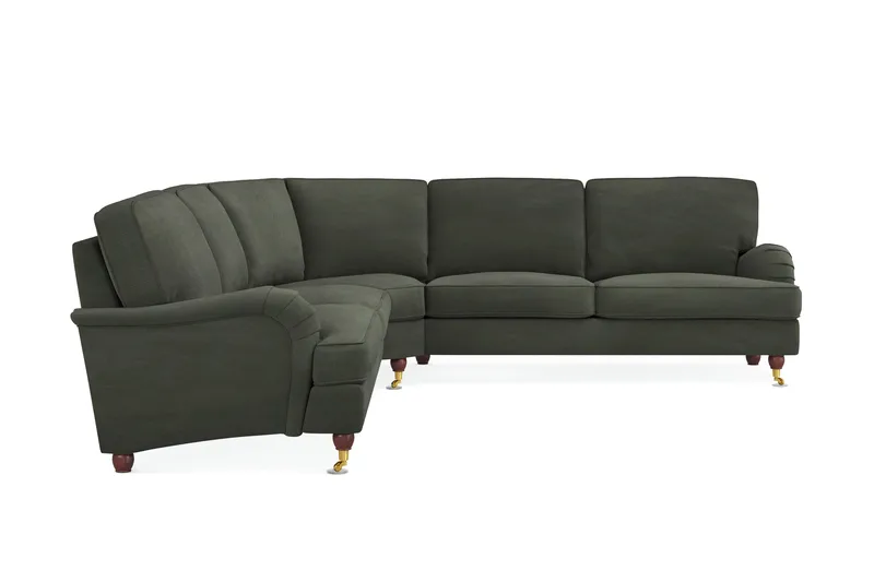 Howard Lyx 6-seters Venstrevendt L-formet Hjørnesofa i Manchester - Mørk grønn - Møbler - Sofaer - Howard sofa
