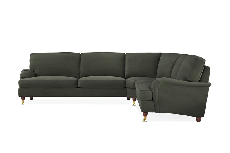 Howard Lyx 6-seters Venstrevendt L-formet Hjørnesofa i Manchester - Mørk grønn - Møbler - Sofaer - Howard sofa