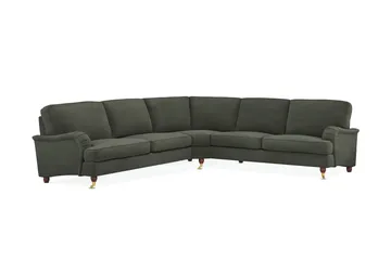Howard Lyx 6-seters Venstrevendt L-formet Hjørnesofa i Manchester - Mørk grønn - Møbler - Sofaer - Howard sofa