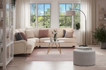 Howard Lyx 6-seters Venstrevendt L-formet Hjørnesofa i Stoff - Beige - Møbler - Sofaer - Howard sofa