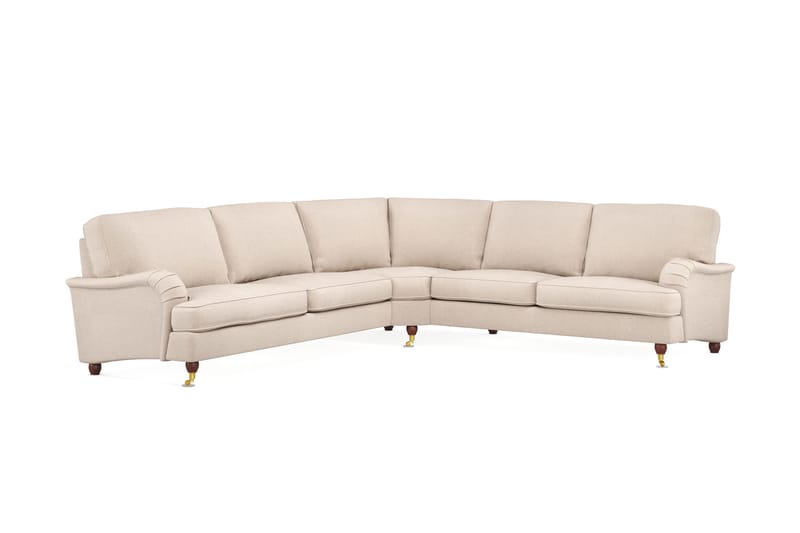 Howard Lyx 6-seters Venstrevendt L-formet Hjørnesofa i Stoff, Beige