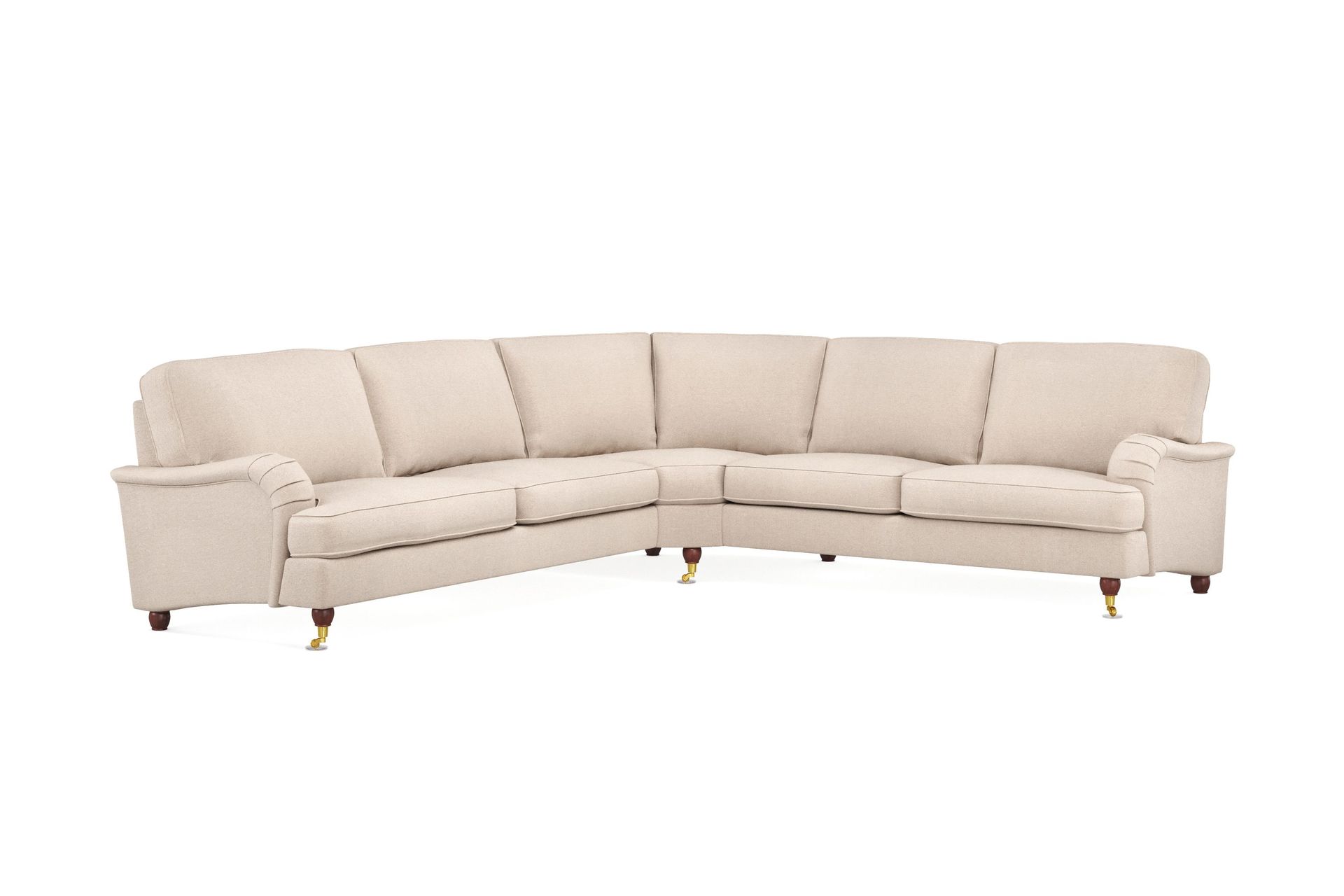 Howard Lyx 6-seters Venstrevendt L-formet Hjørnesofa i Stoff - Beige