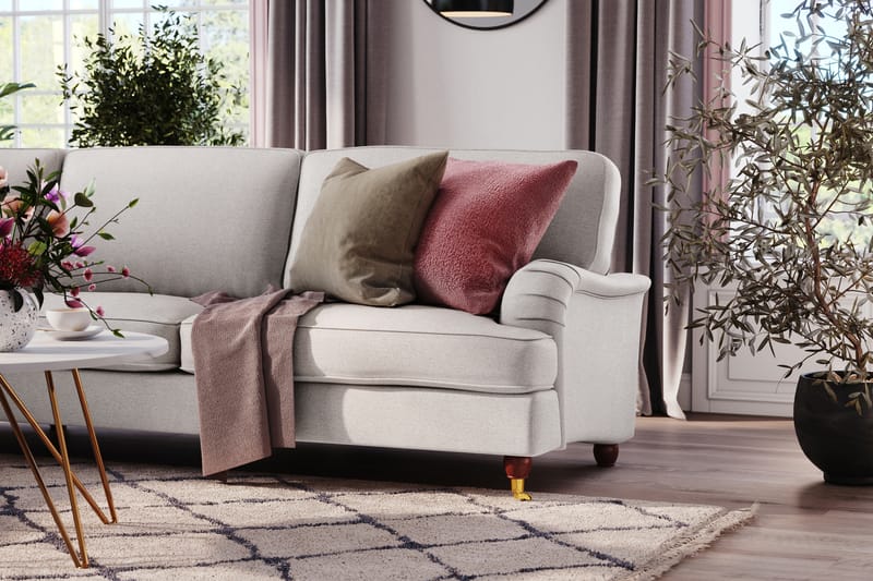 Howard Lyx 6-seters Venstrevendt L-formet Hjørnesofa i Stoff - Lys grå - Møbler - Sofaer - Howard sofa