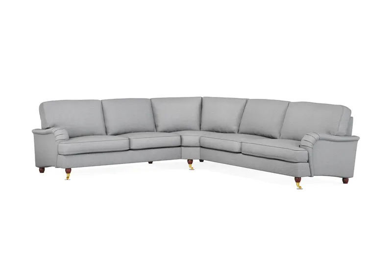 Howard Lyx 6-seters Venstrevendt L-formet Hjørnesofa i Stoff - Lys grå - Møbler - Sofaer - Howard sofa
