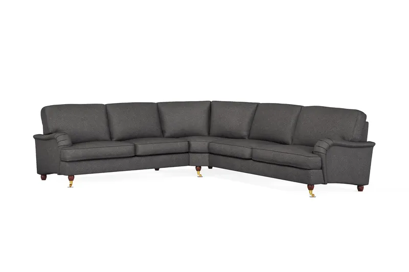 Howard Lyx 6-seters Venstrevendt L-formet Hjørnesofa i Stoff - Mørk grå - Møbler - Sofaer - Howard sofa