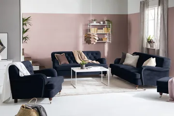 Howard Riviera 2-seters Fløyelssofa - Blå - Møbler - Sofaer - Howard sofa
