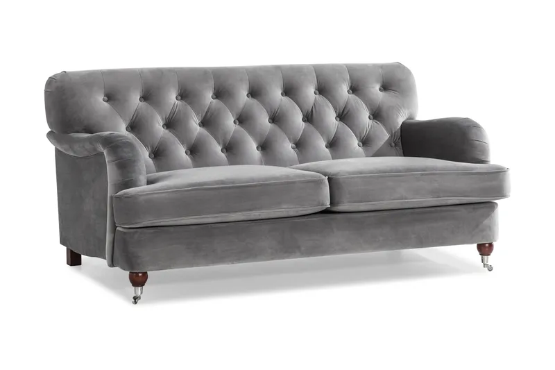 Howard Riviera 2-seters Fløyelssofa - Lys grå - Møbler - Sofaer - Howard sofa