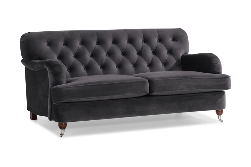 Howard Riviera 2-seters Fløyelssofa - Mørk grå - Møbler - Sofaer - Howard sofa