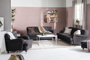 Howard Riviera 2-seters Fløyelssofa - Mørk grå - Møbler - Sofaer - Howard sofa