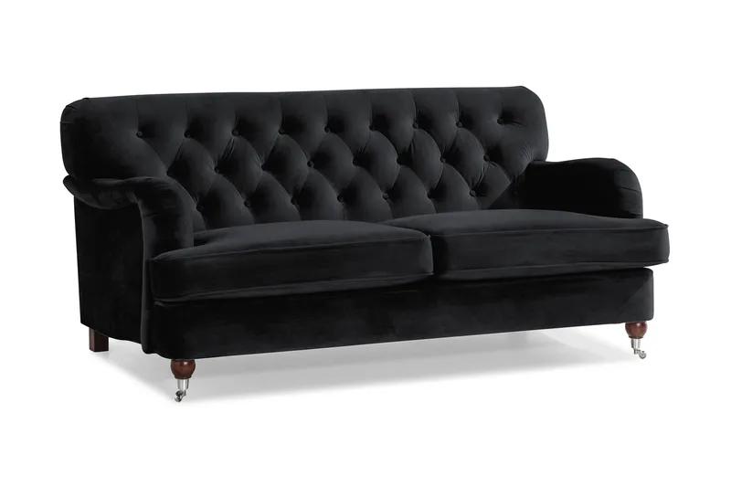 Howard Riviera 2-seters Fløyelssofa - Svart - Møbler - Sofaer - Howard sofa