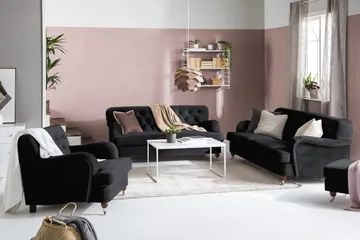 Howard Riviera 2-seters Fløyelssofa - Svart - Møbler - Sofaer - Howard sofa