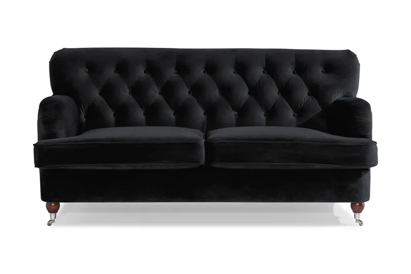 Howard Riviera 2-seters Fløyelssofa - Svart - Møbler - Sofaer - Howard sofa