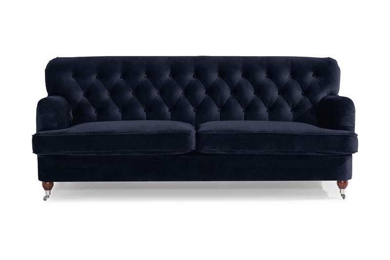 Howard Riviera 3-seters Fløyelssofa - Blå - Møbler - Sofaer - Howard sofa