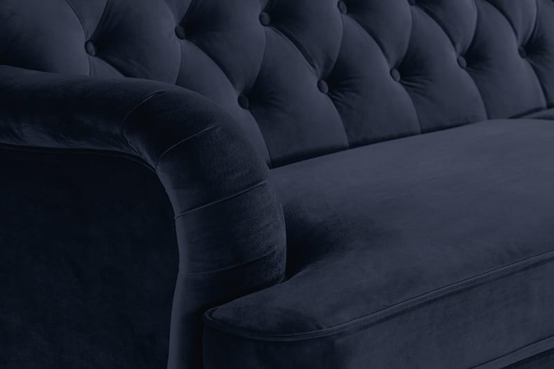 Howard Riviera 3-seters Fløyelssofa - Blå - Møbler - Sofaer - Howard sofa