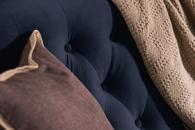 Howard Riviera 3-seters Fløyelssofa - Blå - Møbler - Sofaer - Howard sofa