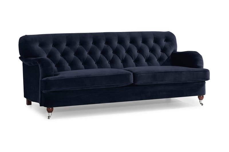 Howard Riviera 3-seters Fløyelssofa - Blå - Møbler - Sofaer - Howard sofa