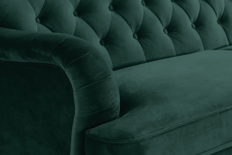 Howard Riviera 3-seters Fløyelssofa - Grønn - Møbler - Sofaer - Howard sofa