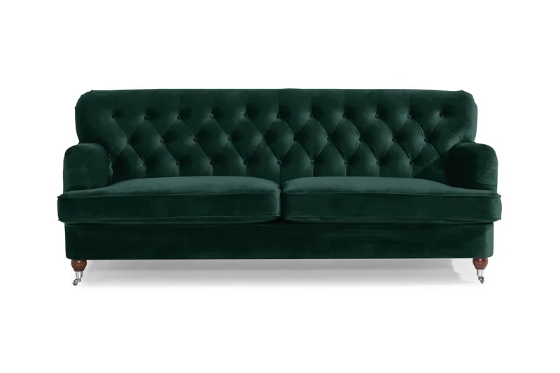 Howard Riviera 3-seters Fløyelssofa - Grønn - Møbler - Sofaer - Howard sofa