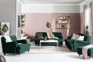 Howard Riviera 3-seters Fløyelssofa - Grønn - Møbler - Sofaer - Howard sofa