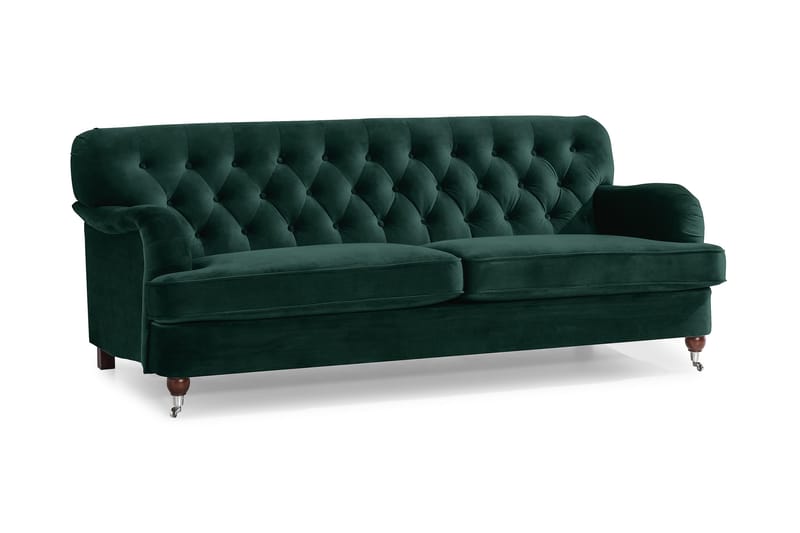 Howard Riviera 3-seters Fløyelssofa - Grønn - Møbler - Sofaer - Howard sofa