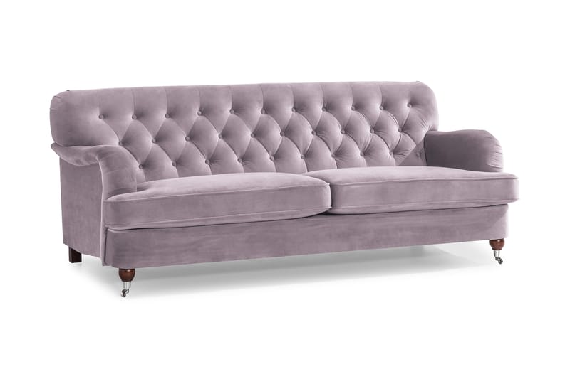 Howard Riviera 3-seters Fløyelssofa - Lilla - Møbler - Sofaer - Howard sofa