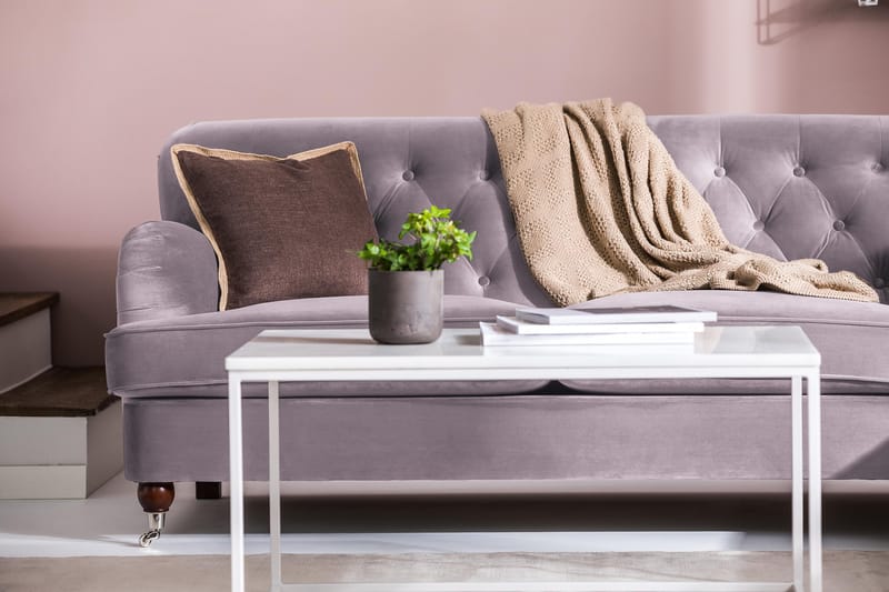 Howard Riviera 3-seters Fløyelssofa - Lilla - Møbler - Sofaer - Howard sofa