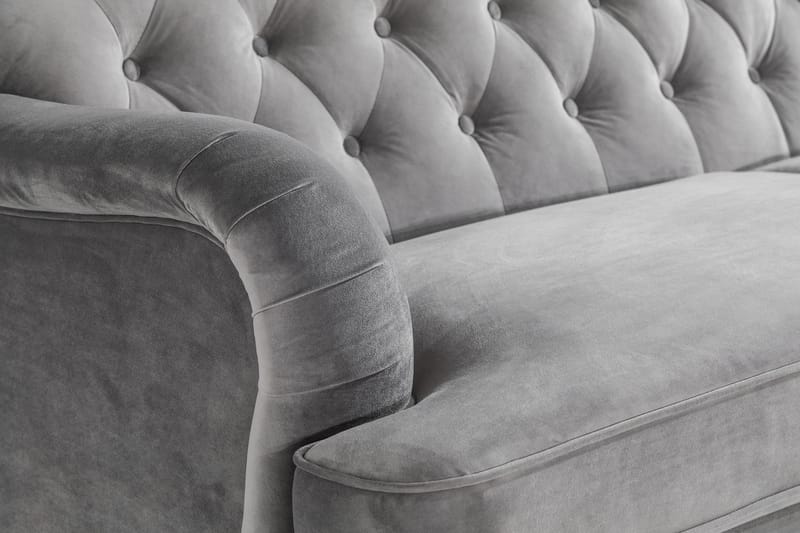 Howard Riviera 3-seters Fløyelssofa - Lys grå - Møbler - Sofaer - Howard sofa
