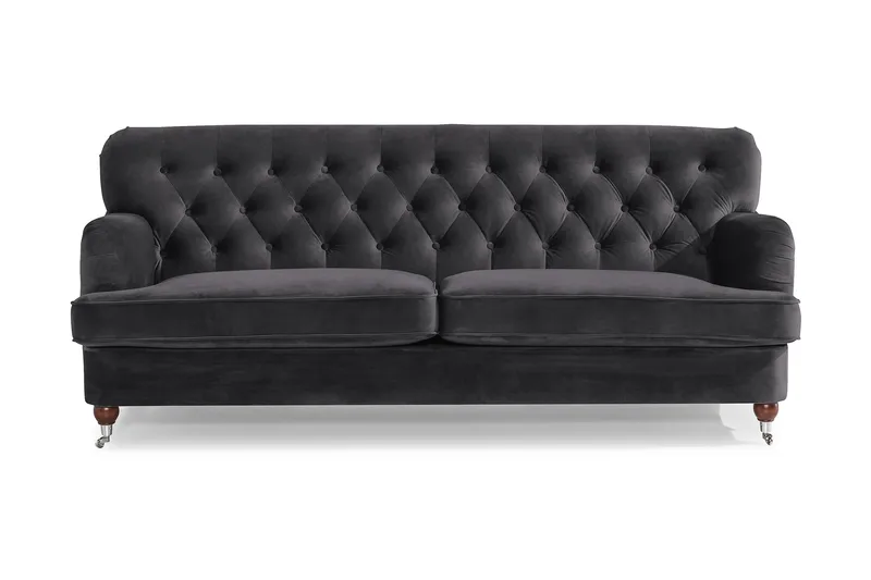 Howard Riviera 3-seters Fløyelssofa - Mørk grå - Møbler - Sofaer - Howard sofa