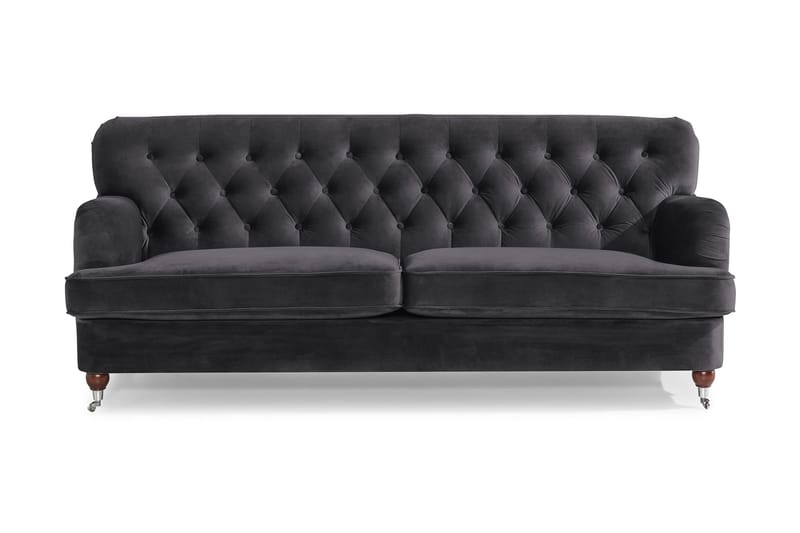 Howard Riviera 3-seters Fløyelssofa - Mørk grå - Møbler - Sofaer - Howard sofa