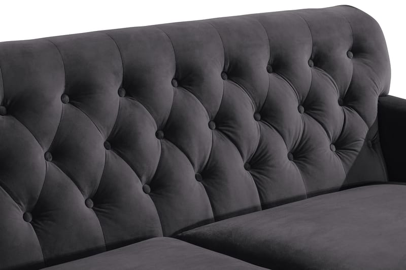 Howard Riviera 3-seters Fløyelssofa - Mørk grå - Møbler - Sofaer - Howard sofa