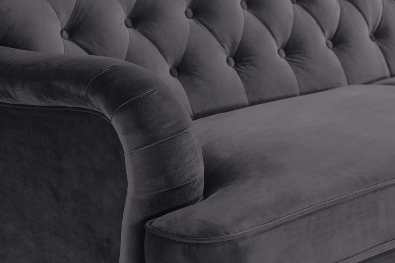 Howard Riviera 3-seters Fløyelssofa - Mørk grå - Møbler - Sofaer - Howard sofa