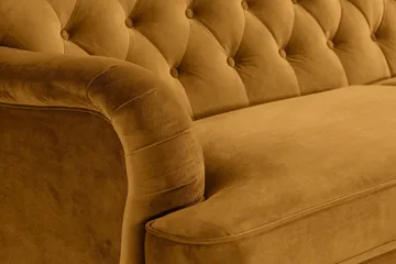 Howard Riviera 3-seters Fløyelssofa - Mørk gul - Møbler - Sofaer - Howard sofa