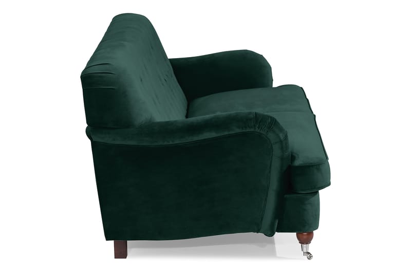 Howard Riviera 3-seters Sofa Fløyel - Mørkegrønn - Fløyel sofaer - Sofa 3 seter - Howard sofa