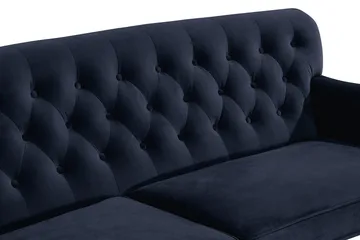 Howard Riviera 3-seters Svingt Fløyelssofa - Blå - Møbler - Sofaer - Howard sofa