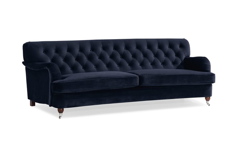 Howard Riviera 3-seters Svingt Fløyelssofa - Blå - Møbler - Sofaer - Howard sofa