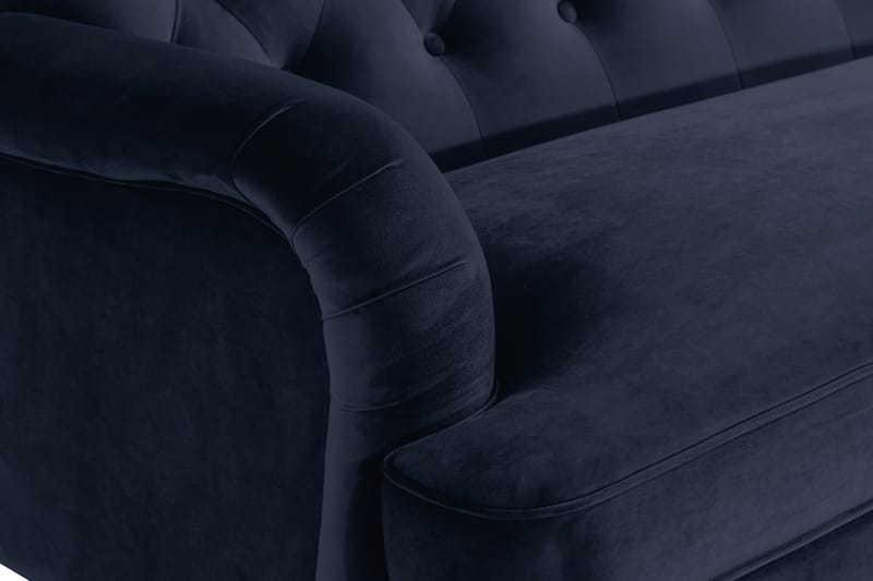 Howard Riviera 3-seters Svingt Fløyelssofa - Blå - Møbler - Sofaer - Howard sofa