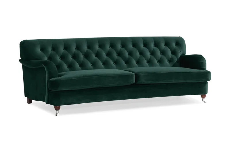 Howard Riviera 3-seters Svingt Fløyelssofa - Grønn - Møbler - Sofaer - Howard sofa