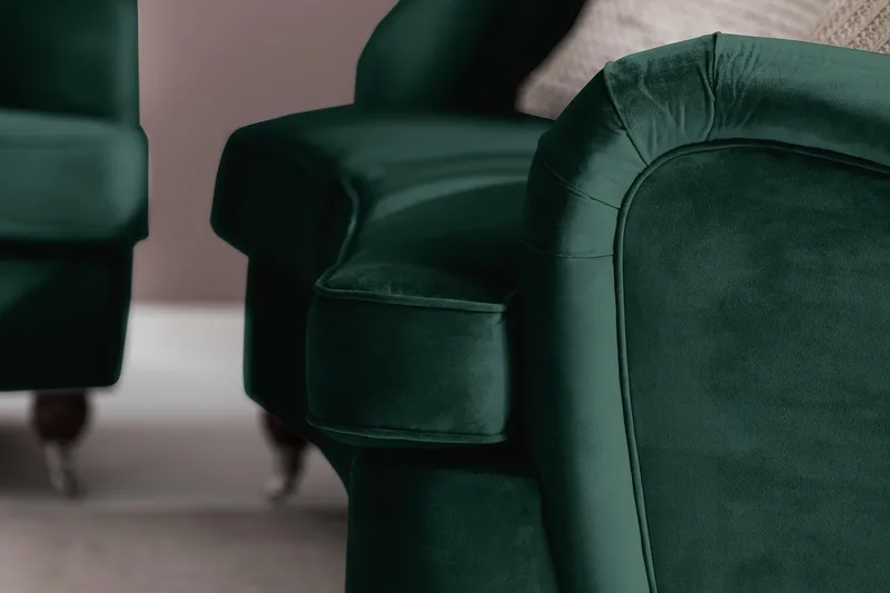 Howard Riviera 3-seters Svingt Fløyelssofa - Grønn - Møbler - Sofaer - Howard sofa