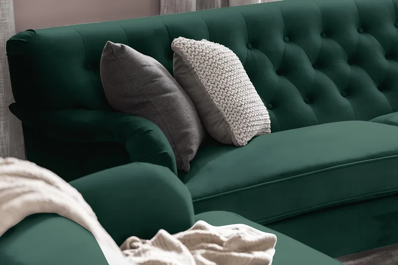 Howard Riviera 3-seters Svingt Fløyelssofa - Grønn - Møbler - Sofaer - Howard sofa