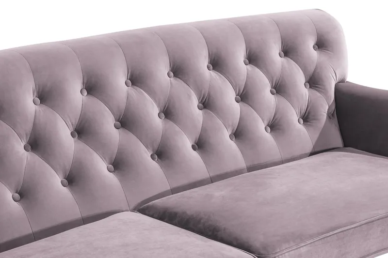 Howard Riviera 3-seters Svingt Fløyelssofa - Lilla - Møbler - Sofaer - Howard sofa