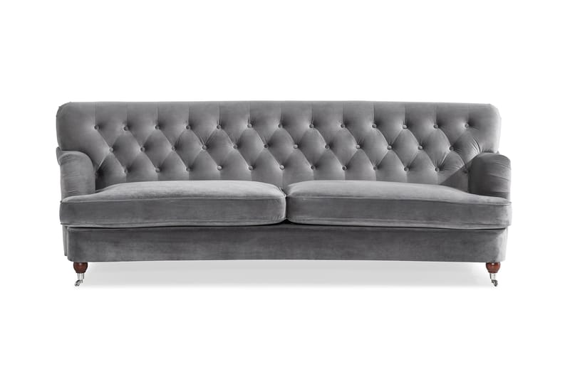 Howard Riviera 3-seters Svingt Fløyelssofa - Lys grå - Møbler - Sofaer - Howard sofa