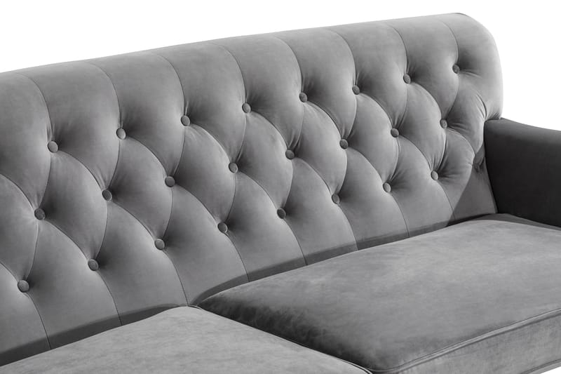 Howard Riviera 3-seters Svingt Fløyelssofa - Lys grå - Møbler - Sofaer - Howard sofa