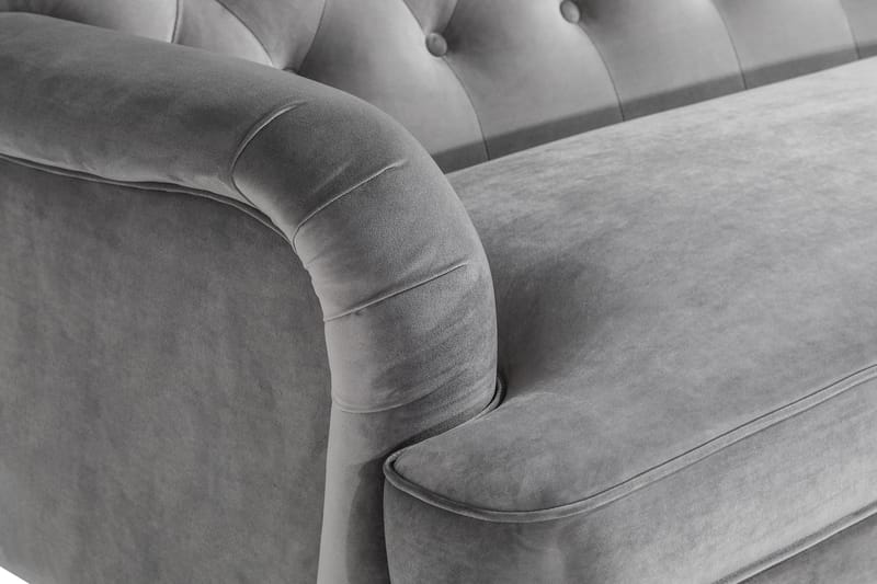 Howard Riviera 3-seters Svingt Fløyelssofa - Lys grå - Møbler - Sofaer - Howard sofa