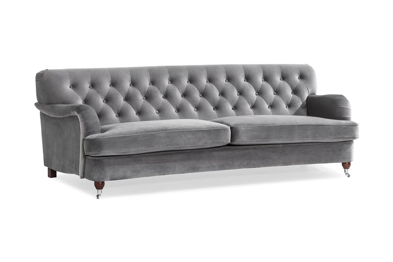 Howard Riviera 3-seters Svingt Fløyelssofa - Lys grå - Møbler - Sofaer - Howard sofa