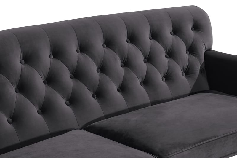 Howard Riviera 3-seters Svingt Fløyelssofa - Mørk grå - Møbler - Sofaer - Howard sofa