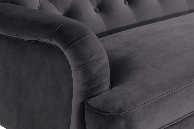 Howard Riviera 3-seters Svingt Fløyelssofa - Mørk grå - Møbler - Sofaer - Howard sofa