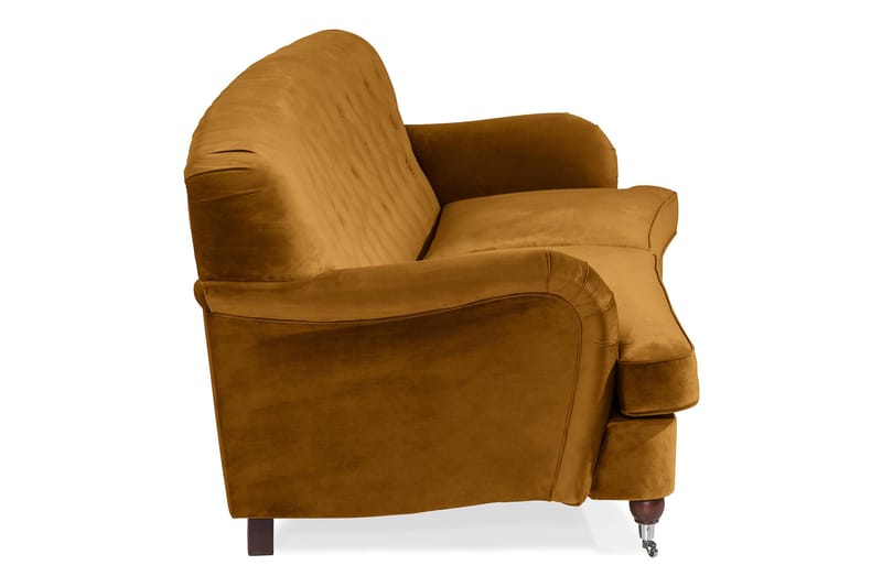 Howard Riviera 3-seters Svingt Fløyelssofa - Mørk gul - Møbler - Sofaer - Howard sofa