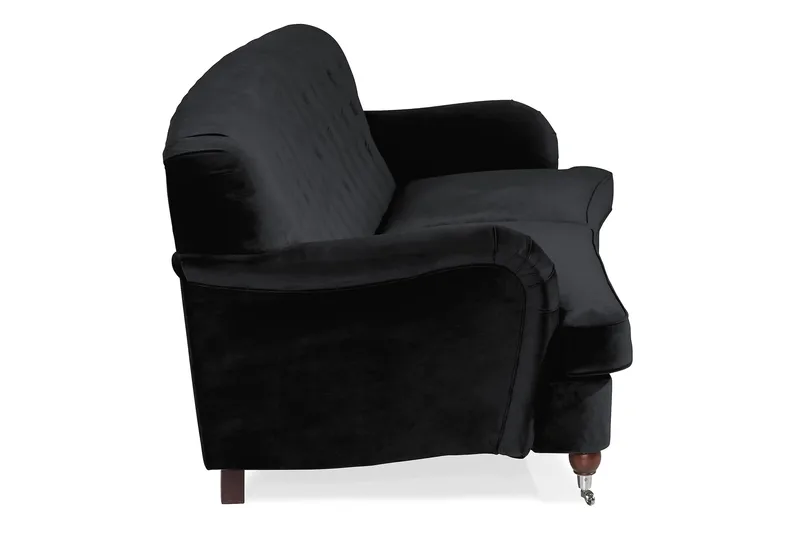 Howard Riviera 3-seters Svingt Fløyelssofa - Svart - Møbler - Sofaer - Howard sofa